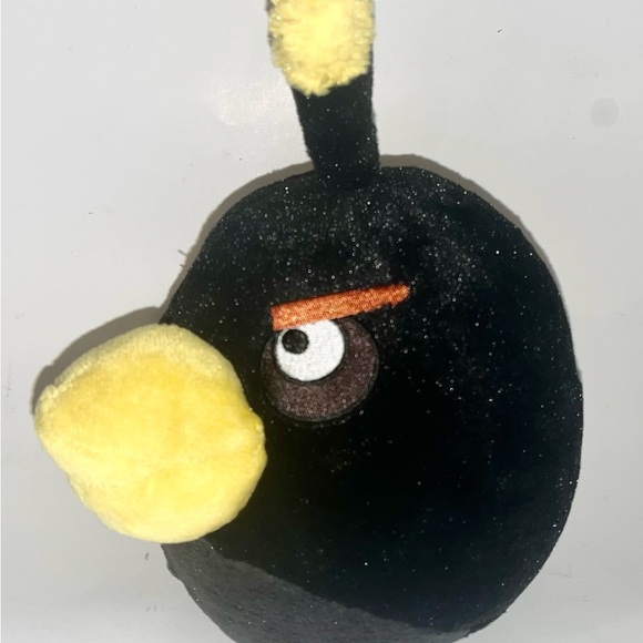 Angry Birds Plush Black Bomb Bird Toy Stuffed Animal 8" Commonwealth Toy - Picture 3 of 4